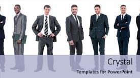  Presentation with collage - PPT theme having collage of mixed age group background and a light blue colored foreground