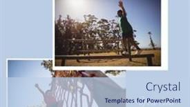  Presentation with inspire - PPT layouts with collage-of-multiracial-boy-climbing background and a light blue colored foreground