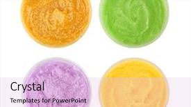  Presentation with scrubs - Beautiful slide set featuring collage of natural scrubs backdrop and a lavender colored foreground