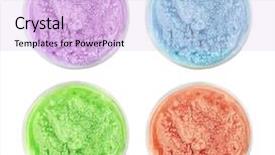  Presentation with scrubs - Amazing slide set having collage of natural scrubs backdrop and a  colored foreground