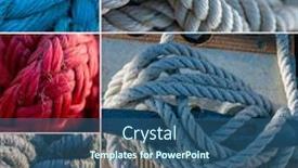  Presentation with nautical - PPT theme having collage-of-nautical-cords background and a ocean colored foreground