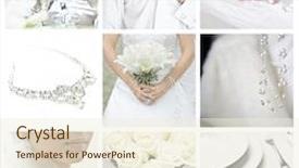  Presentation with wedding - Cool new PPT layouts with collage of nine wedding photos backdrop and a cream colored foreground