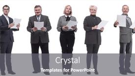  Presentation with people collage - PPT theme consisting of collage-of-people-holding-a4 background and a gray colored foreground