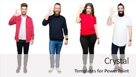  Presentation with isolated paw prints over white - Cool new presentation theme with collage of people over white backdrop and a light gray colored foreground