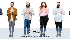  Presentation with cartoon black white people - Presentation featuring collage of people over white background and a  colored foreground