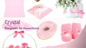  Presentation with light colors - Slide deck with collage of photos in light pink colors background and a lemonade colored foreground