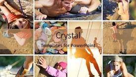  Presentation with rock climbing - Audience pleasing PPT layouts consisting of ascension - collage of photos of rock backdrop and a coral colored foreground
