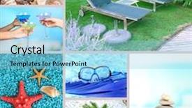  Presentation with summer holiday - Cool new PPT layouts with collage-of-photos-summer-holiday backdrop and a  colored foreground