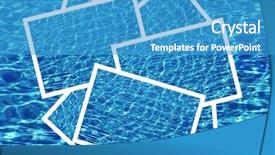  Presentation with swimming pool - Beautiful slides featuring collage of photos with water backdrop and a teal colored foreground