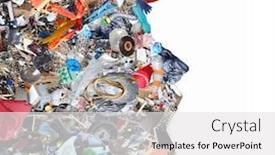  Presentation with photo collage - Theme featuring collage-of-pollution-and-garbage background and a white colored foreground