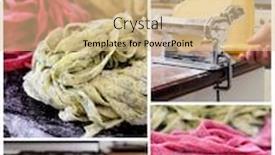  Presentation with beetroot - Audience pleasing slide deck consisting of collage of raw hand made pasta beetroot herb flavours made with pasta making machine backdrop and a lemonade colored foreground