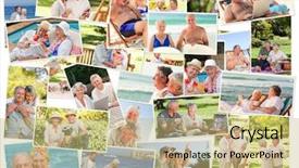  Presentation with outdoors - Theme having collage of senior couples spending background and a coral colored foreground