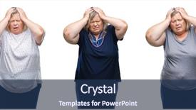  Presentation with fat - Theme featuring collage of senior fat woman background and a  colored foreground