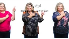  Presentation with helping others two hands woman - Beautiful slides featuring collage of senior fat woman backdrop and a lemonade colored foreground