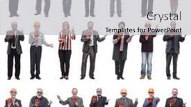  Presentation with architects - Slide deck having collage-of-successful-architects-speaks background and a  colored foreground