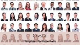  Presentation with successful - Slide set with collage-of-successful-modern-businesswoman background and a soft green colored foreground