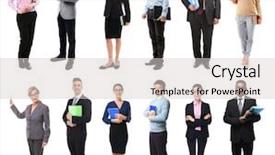  Presentation with teachers - Colorful slide set enhanced with lecture elderly man - collage of teachers on white backdrop and a light gray colored foreground