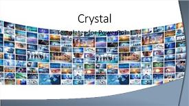  Presentation with collage - Theme consisting of collage of various business concepts background and a light blue colored foreground