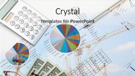  Presentation with business growth dollar - Beautiful PPT theme featuring collage of various business elements backdrop and a white colored foreground