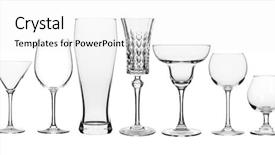  Presentation with alcohol white - Slide set with collage of various glasses clear background and a white colored foreground