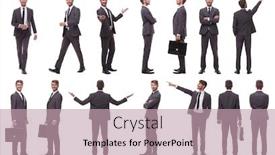  Presentation with successful - PPT theme having collage-of-various-photos background and a coral colored foreground