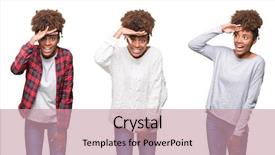  Presentation with african american girl power business - Cool new theme with collage of young beautiful african backdrop and a  colored foreground