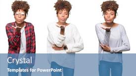  Presentation with sexy girl - Audience pleasing presentation design consisting of collage of young beautiful african girl over isolated background looking at the camera blowing a kiss with hand on air being lovely and sexy love expression backdrop and a teal colored foreground