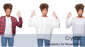  Presentation with collage - Colorful slide set enhanced with collage of young beautiful african backdrop and a  colored foreground