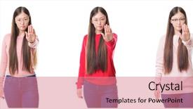  Presentation with beautiful tibet scenery in china - Slide set featuring collage of young beautiful chinese background and a  colored foreground