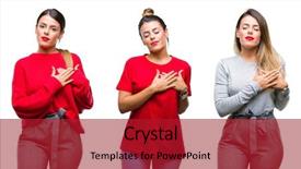  Presentation with beautiful midnight sun over - Theme with collage of young beautiful woman background and a  colored foreground