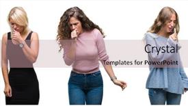  Presentation with beautiful black women smiling - Beautiful slides featuring collage of young beautiful women backdrop and a coral colored foreground