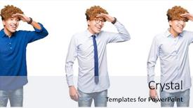  Presentation with bussines - Amazing presentation theme having collage of young bussines man backdrop and a  colored foreground