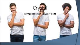  Presentation with afro - Slide deck enhanced with collage of young caucasian hispanic background and a lemonade colored foreground