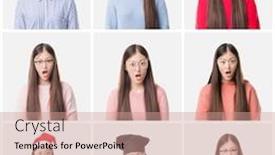  Presentation with asian doctor - Theme featuring collage of young doctor chef asian woman isolated background afraid and shocked with surprise expression fear and excited face background and a coral colored foreground
