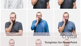  Presentation with collage - Slide deck consisting of collage-of-young-man-over background and a lemonade colored foreground