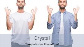  Presentation with collage - PPT theme with collage-of-young-man-wearing background and a light blue colored foreground