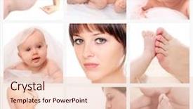  Presentation with newborn baby - Colorful theme enhanced with collage on the theme motherhood backdrop and a lemonade colored foreground