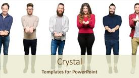  Presentation with isolated paw prints over white - Theme having protective - collage of people over white background and a cream colored foreground