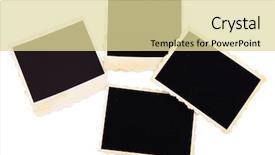  Presentation with blank album frames old - Cool new PPT theme with collage pictures - blank old photos isolated backdrop and a blonde colored foreground
