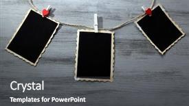  Presentation with rope - Slides enhanced with collage pictures - blank old photos on rope background and a dark gray colored foreground