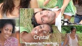  Presentation with sports supplement - Beautiful PPT layouts featuring collage pictures - holidays and sports backdrop and a coral colored foreground