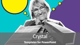  Presentation with pop art - Theme enhanced with collage in pop art style background and a gray colored foreground