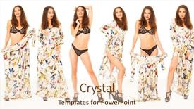  Presentation with women body - Presentation with collage portrait in full growth background and a lemonade colored foreground