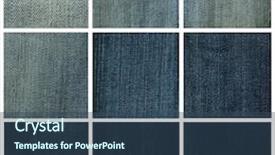  Presentation with denim - PPT layouts enhanced with collage showing a variety of blue denim background and a ocean colored foreground