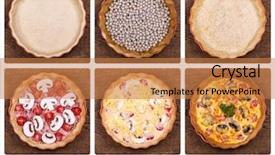  Presentation with baking - Colorful slides enhanced with collage showing the stages backdrop and a coral colored foreground