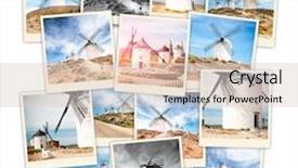  Presentation with windmills - Presentation theme enhanced with collage-windmills-of-don-quixote background and a lemonade colored foreground