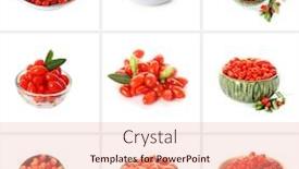  Presentation with goji - Slide deck having collage-with-goji-berries background and a lemonade colored foreground