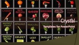  Presentation with hydroponics vegetables hydroponic vegetable - Slide deck with collage with names on black background and a wine colored foreground