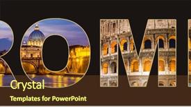  Presentation with italy - PPT layouts consisting of collage with theme of italy background and a  colored foreground