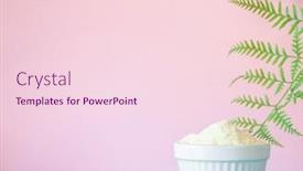  Presentation with blue pink - PPT theme consisting of collagen-powder-isolated-on-pink background and a lemonade colored foreground